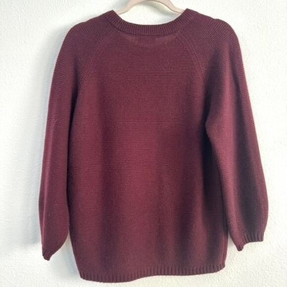 The Reset R Label Funnel Neck Wool Cashmere Sweater Baked Cherry M Minimalist - Picture 6 of 6